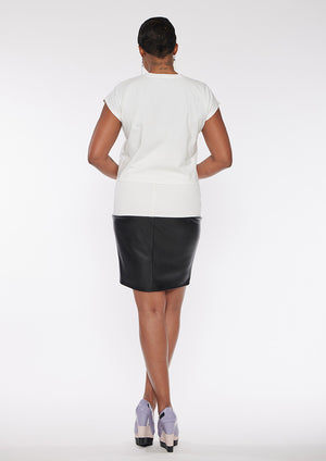 Crop Embellished Pocket T-Shirt