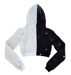 C I R C U L A R  P A T H X A M A N D A M U R R A Y Two Toned Crop Hoodie