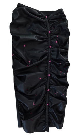 C I R C U L A R  P A T H X A M A N D A M U R R A Y Vegan Leather Ruched Skirt