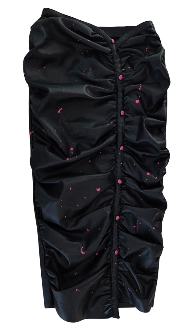 C I R C U L A R  P A T H X A M A N D A M U R R A Y Vegan Leather Ruched Skirt