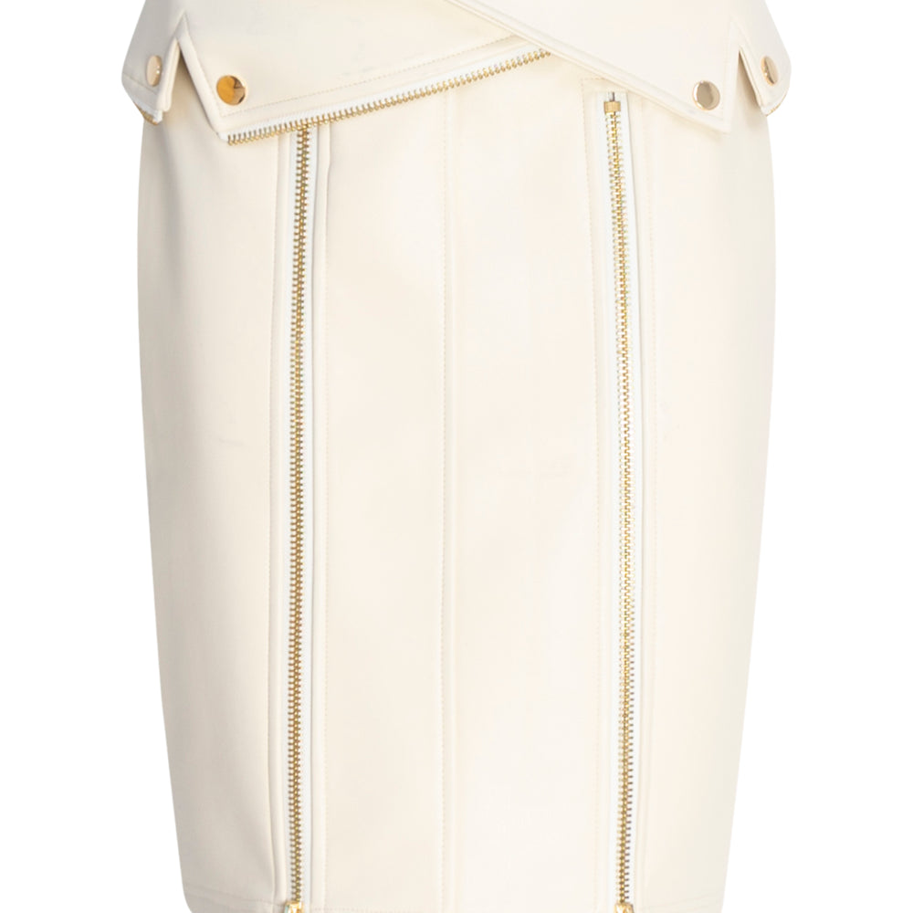 Biker Vegan Leather Skirt