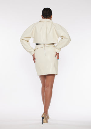 Biker Vegan Leather Skirt