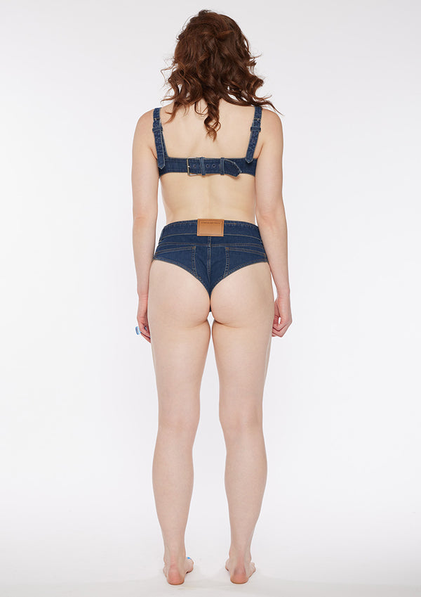 Pocket Denim Bikini Top