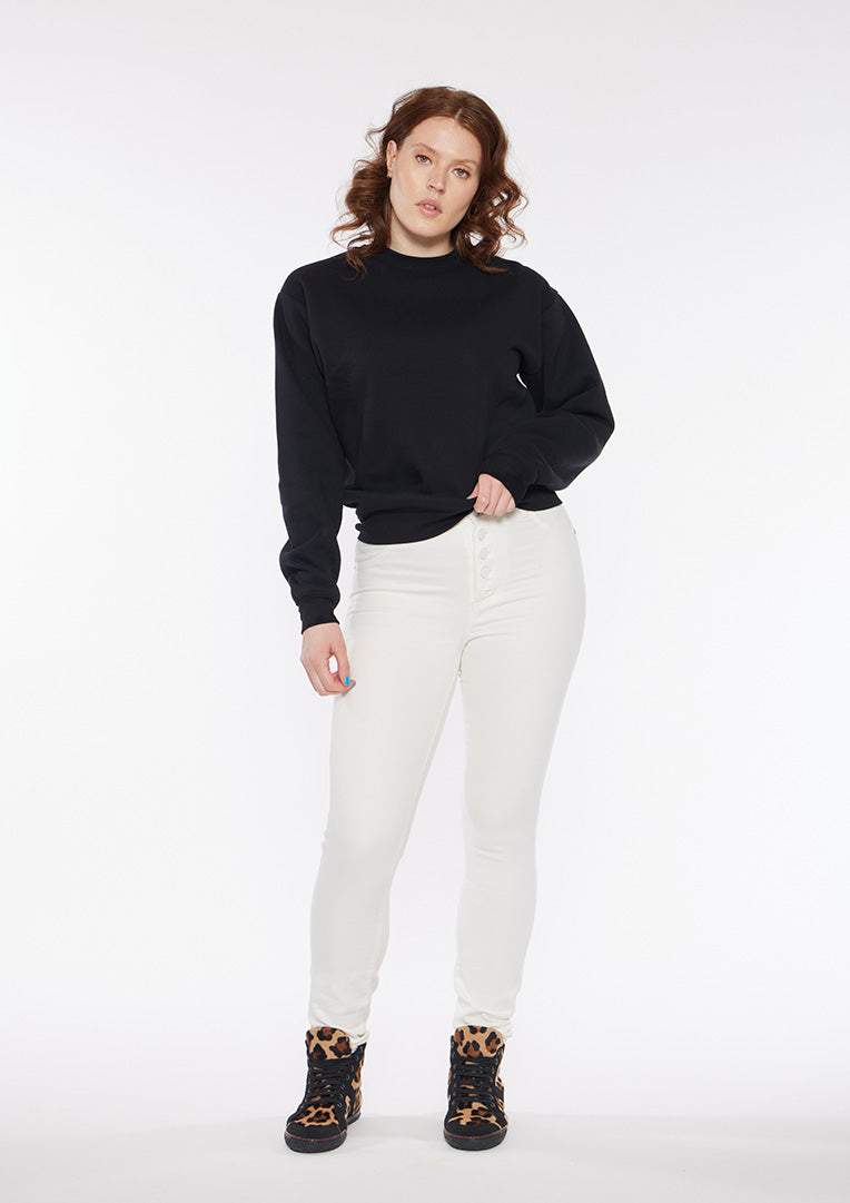 Button Fly Skinny Jeans