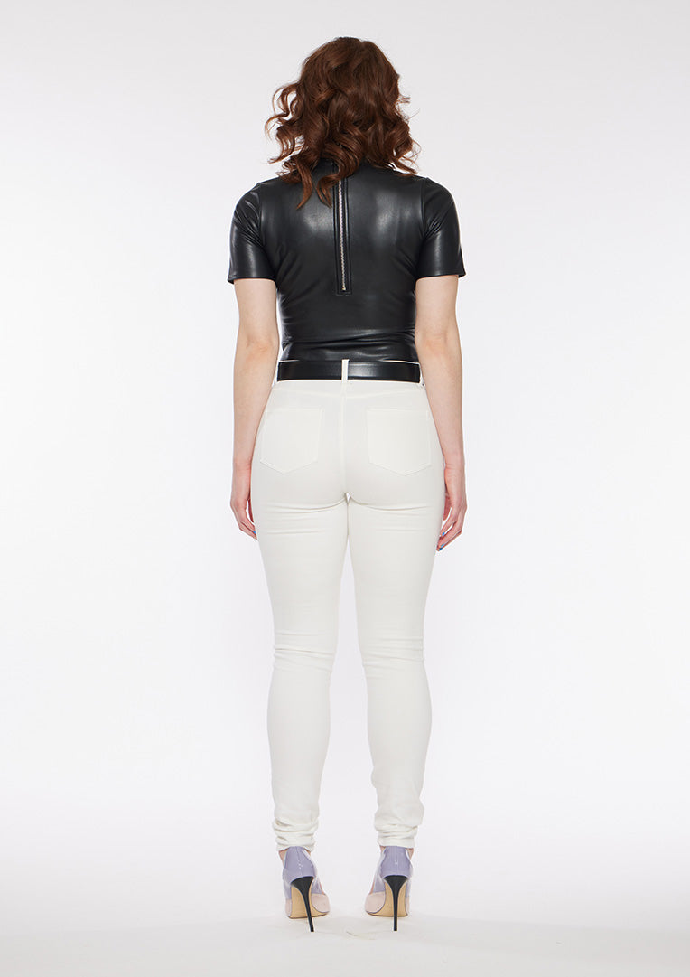 Button Fly Skinny Jeans