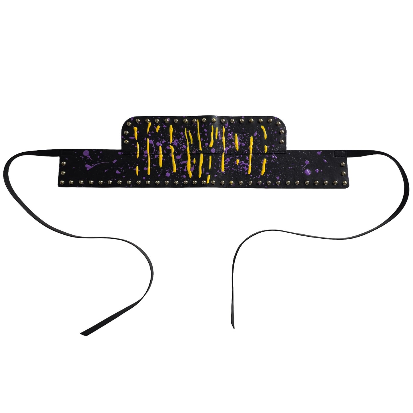 CIRCULAR PATH X AMANDA MURRAY Reversible Corset Belt Studs - Black/Yellow/Purple