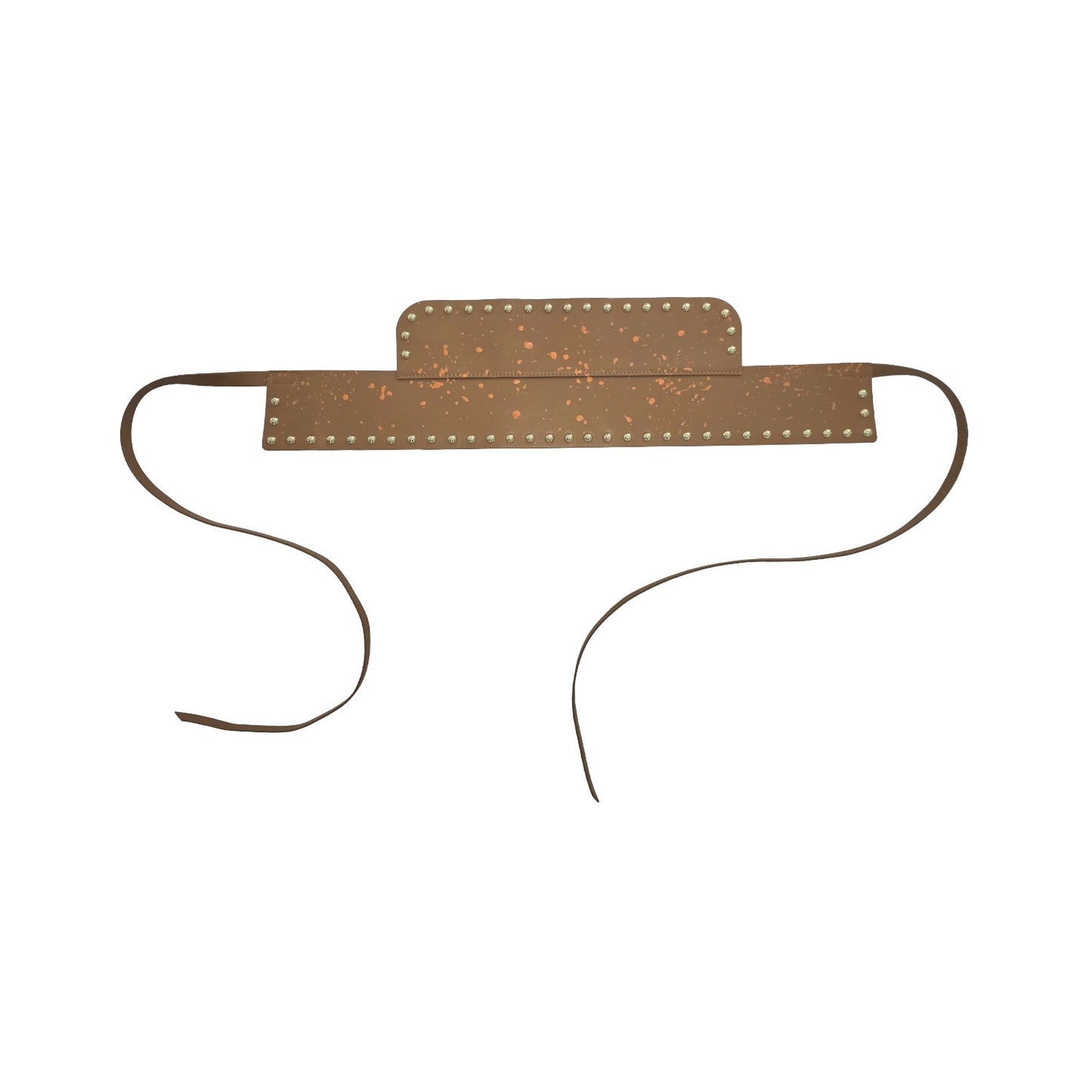 CIRCULAR PATH X AMANDA MURRAY Reversible Corset Belt Studs - Pecan/Burnt Orange/Red