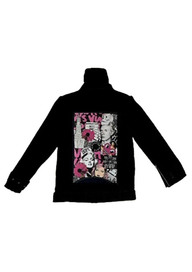 CIRCULAR PATH X LOVE TARA Teddy Denim Moto Jacket