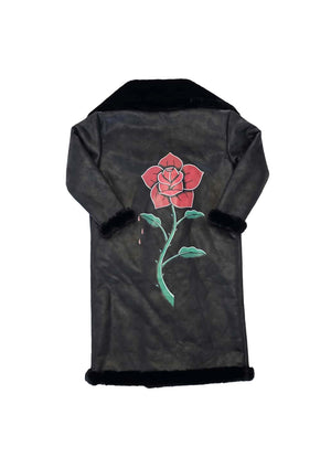 CIRCULAR PATH X WREN + GLORY Maxi Faux Fur & Vegan Leather Reversible Coat