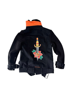 CIRCULAR PATH X WREN + GLORY Teddy Denim Moto Jacket