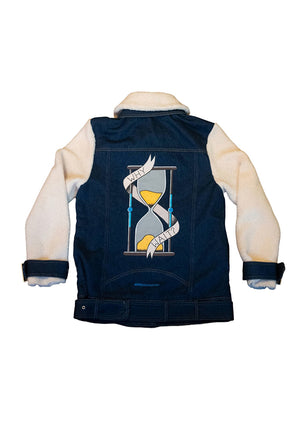 CIRCULAR PATH X WREN + GLORY Teddy Denim Moto Jacket