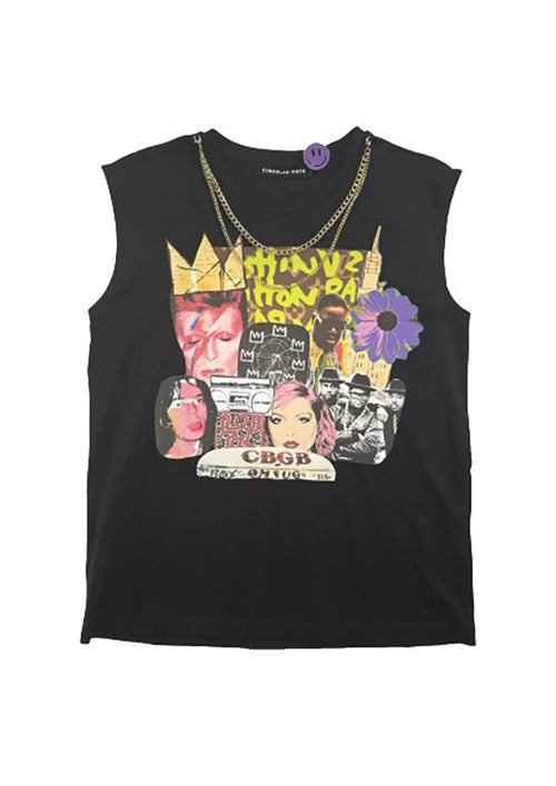 CIRCULAR PATH X LOVE TARA Sleeveless Round Neck Necklace T