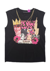 CIRCULAR PATH X LOVE TARA Sleeveless Round Neck Necklace T