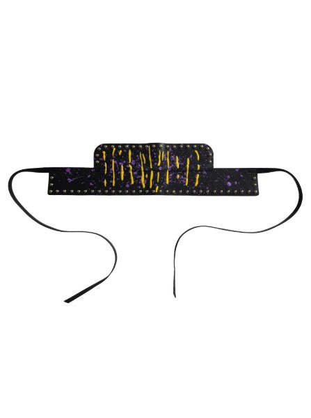 CIRCULAR PATH X AMANDA MURRAY Reversible Corset Belt Studs - Black/Yellow/Purple