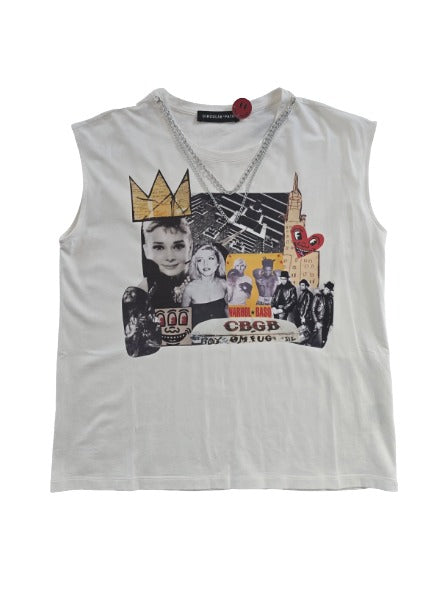 
                  
                    CIRCULAR PATH X LOVE TARA Sleeveless Round Neck Necklace T-Shirt
                  
                