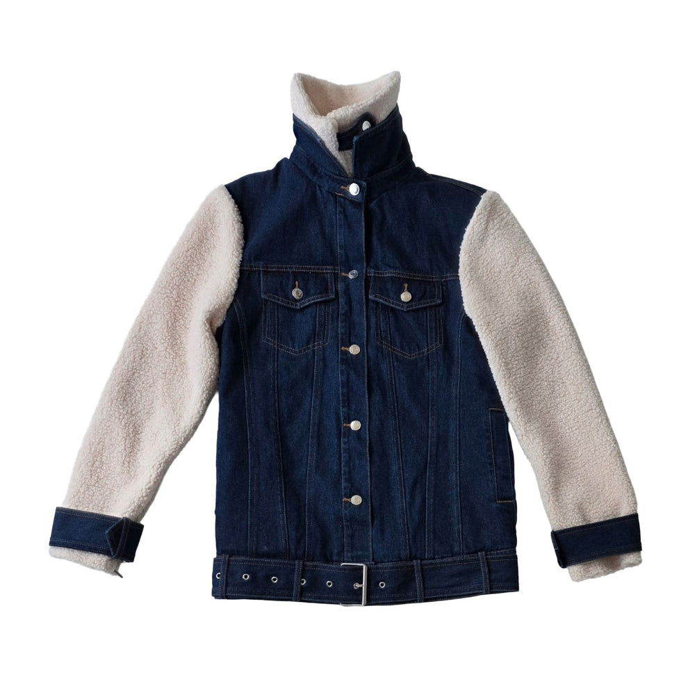 
                  
                    CIRCULAR PATH X LOVE TARA Teddy Denim Moto Jacket
                  
                