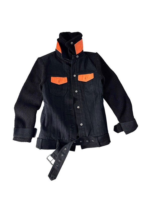 CIRCULAR PATH X WREN + GLORY Teddy Denim Moto Jacket