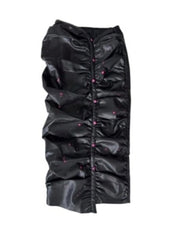 CIRCULAR PATH X AMANDA MURRAY Vegan Leather Ruched Skirt