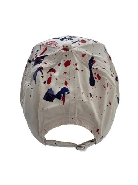 CIRCULAR PATH X AMANDA MURRAY Recycled Nylon Logo Baseball Cap-Red-Blue