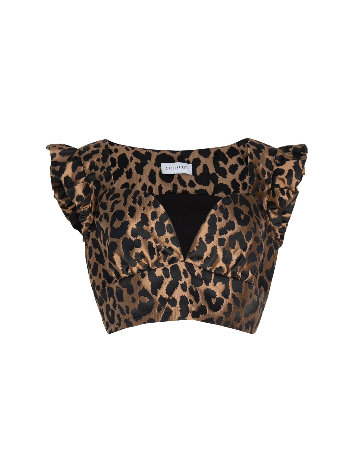 Crop Bustier Mini Puff Cap Sleeve Top
