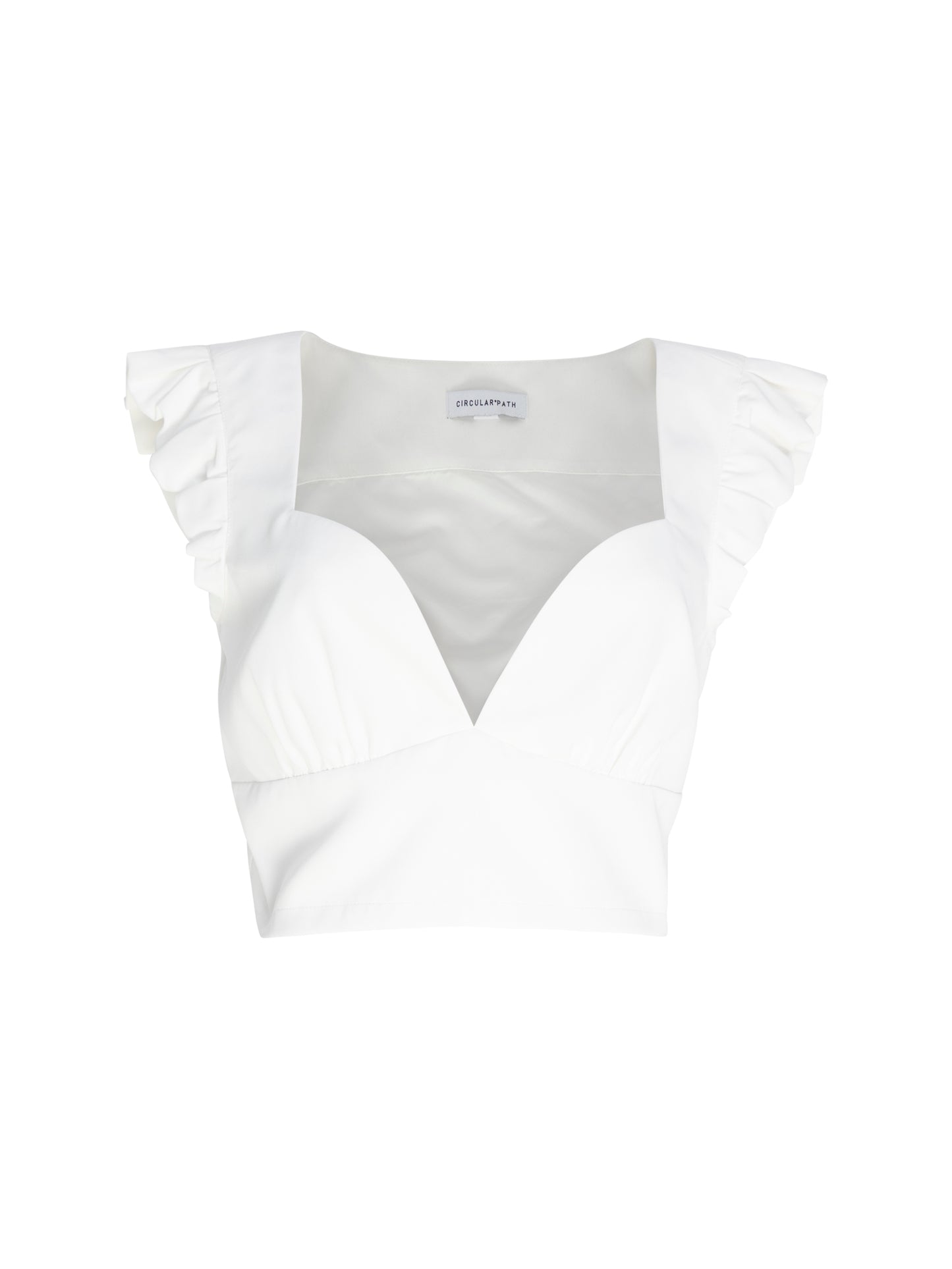 Crop Bustier Mini Puff Cap Sleeve Top