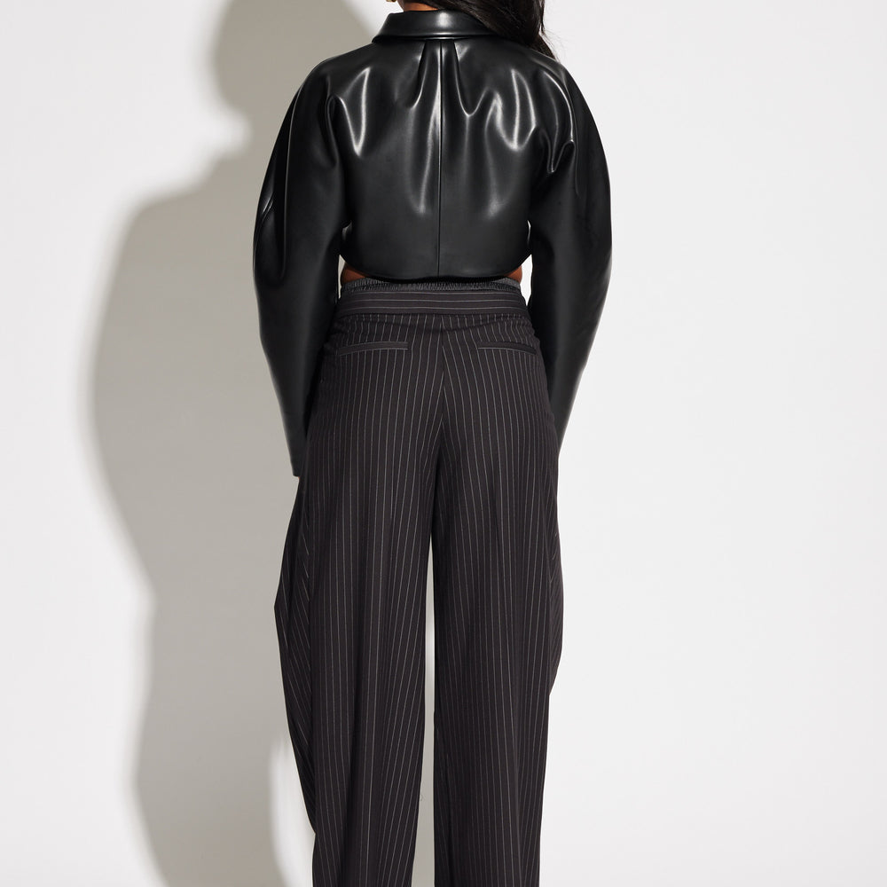 
                  
                    Crop Vegan Leather Jacket
                  
                