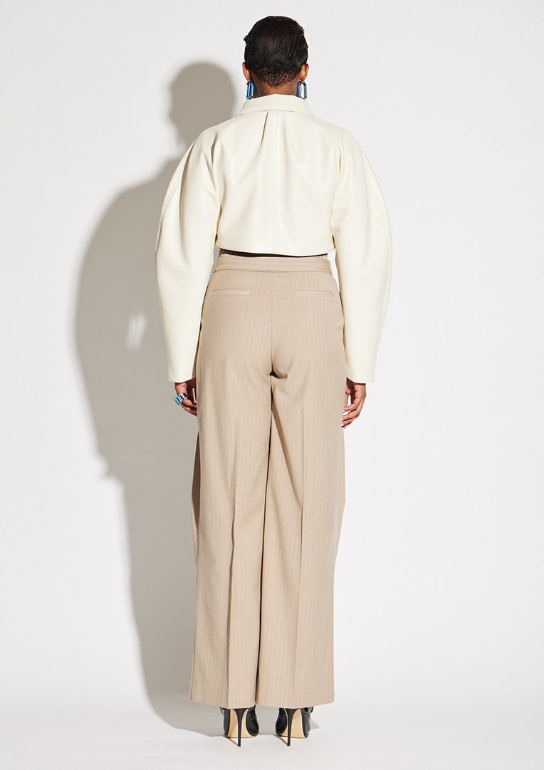 Crop Vegan Leather Jacket