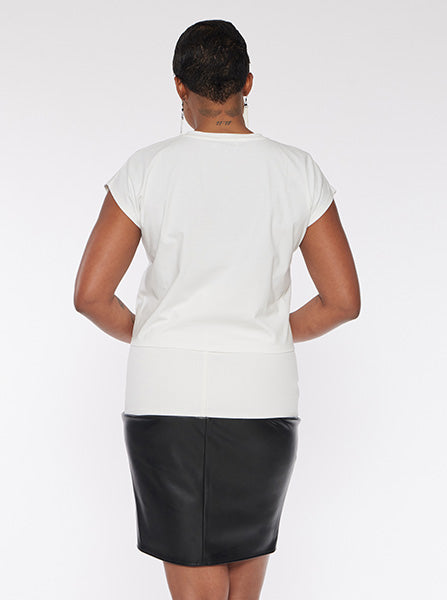Crop Embellished Pocket T-Shirt