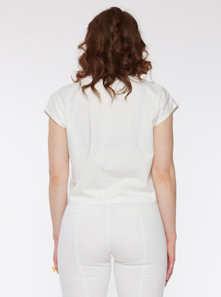 
                  
                    Crop Embellished Pocket T-Shirt
                  
                