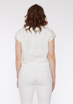 Crop Embellished Pocket T-Shirt