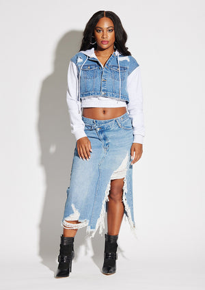 Cross Over Midi Skirt