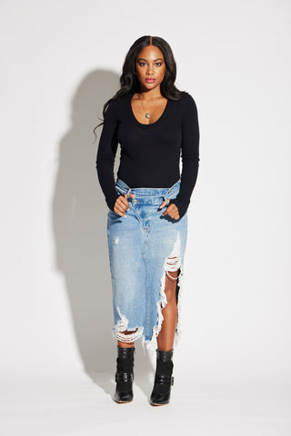 Cross Over Midi Skirt