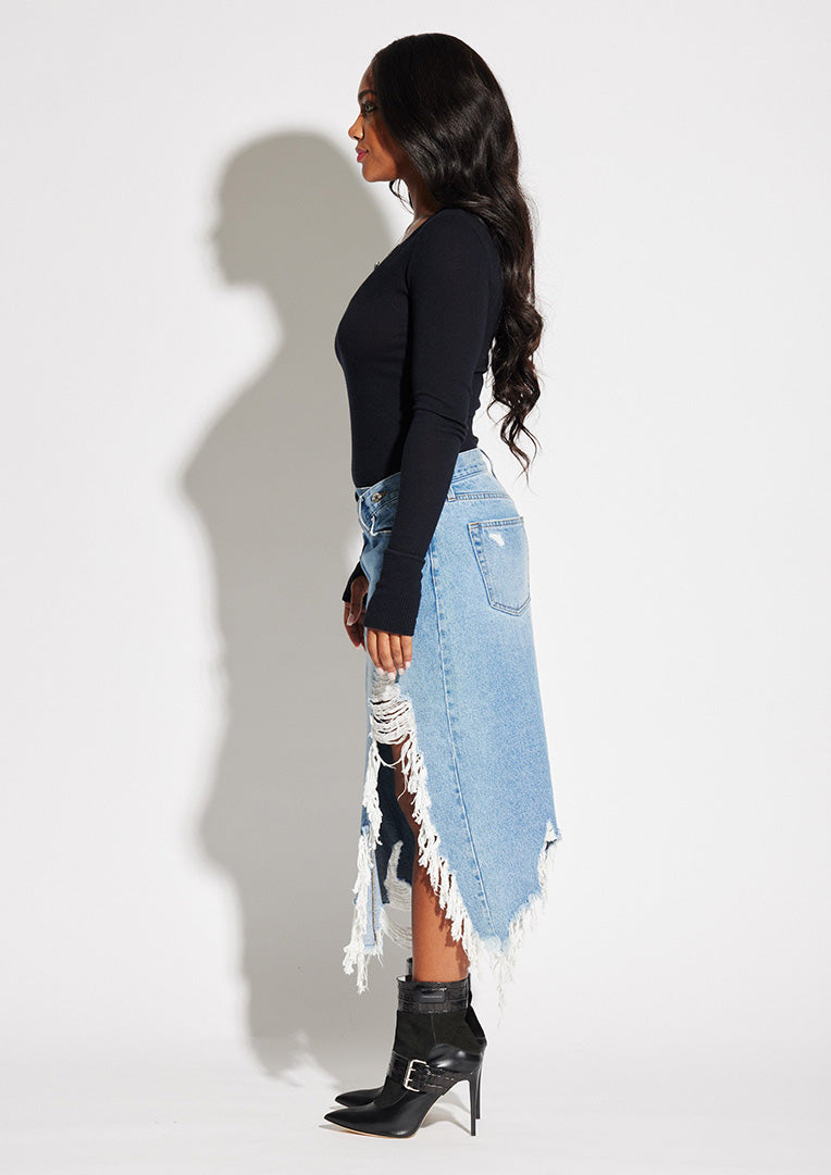 Cross Over Midi Skirt