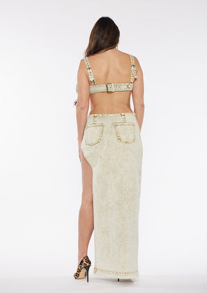 Pocket Denim Bikini Top