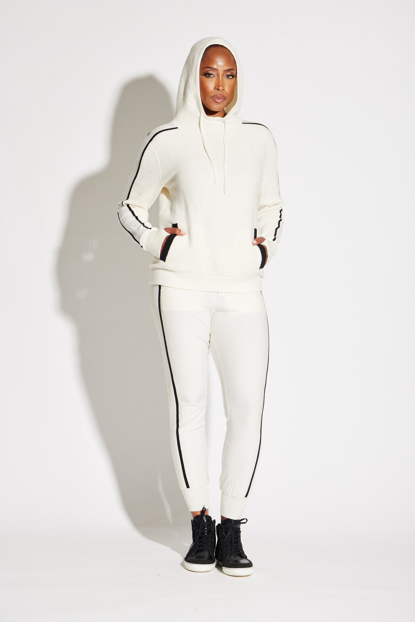 Double Stripe Pullover Hoodie