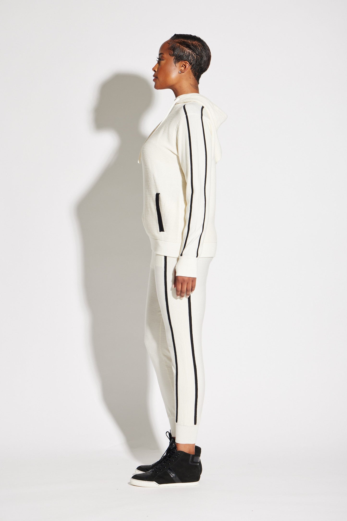 Double Stripe Pullover Hoodie