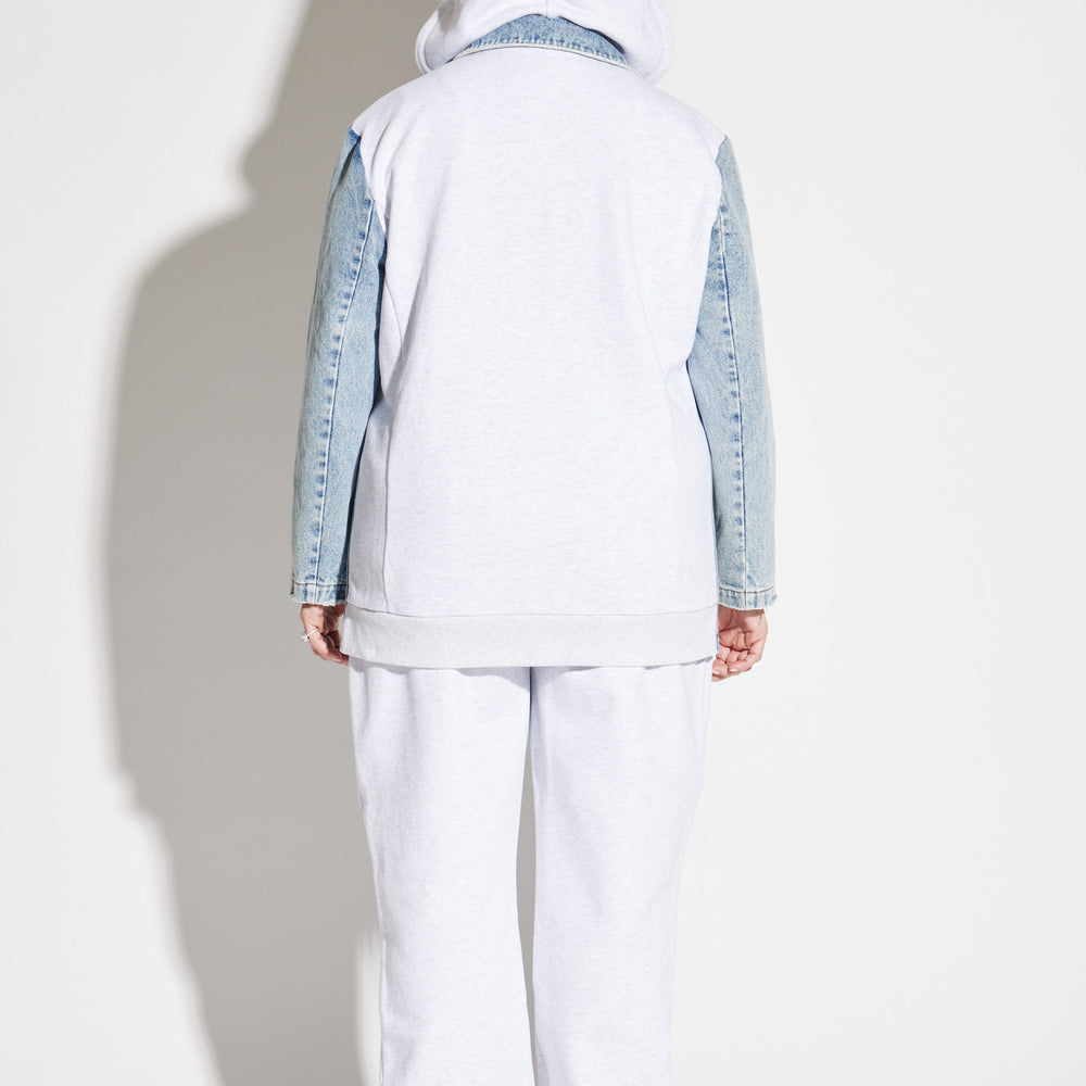 
                  
                    Hooded Denim Blazer
                  
                
