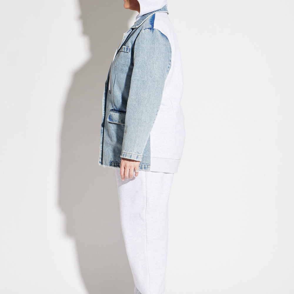 
                  
                    Hooded Denim Blazer
                  
                