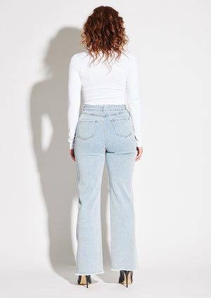 Loose Denim Wide Leg Pants
