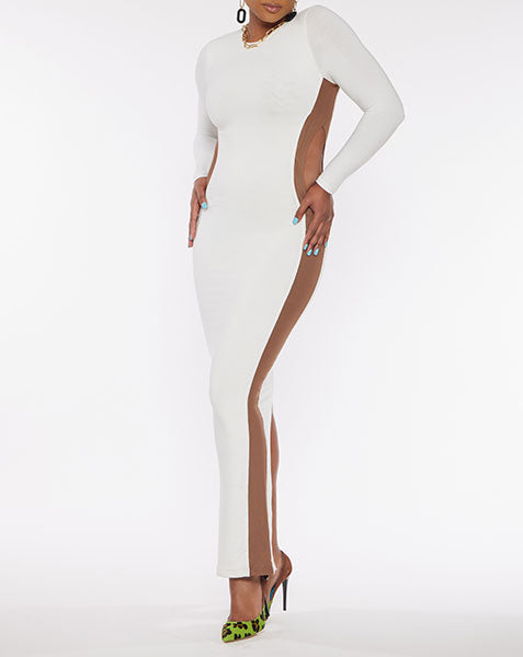 
                  
                    Maxi Long Sleeve Side Action Dress
                  
                