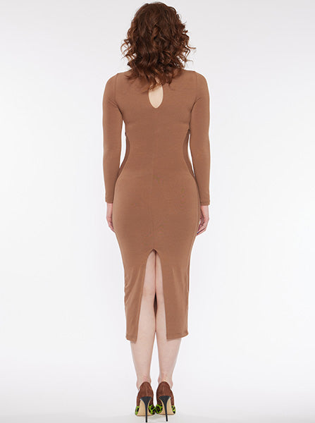 Maxi Long Sleeve Side Action Dress