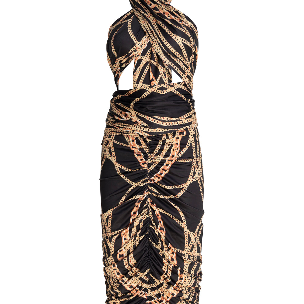 Midi Multi-Tie Bodycon Dress