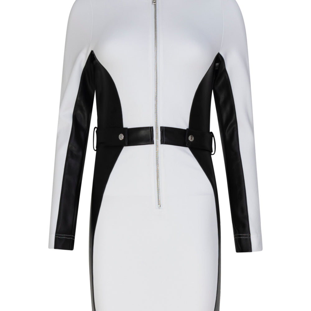 Panel Denim Bodycon Dress