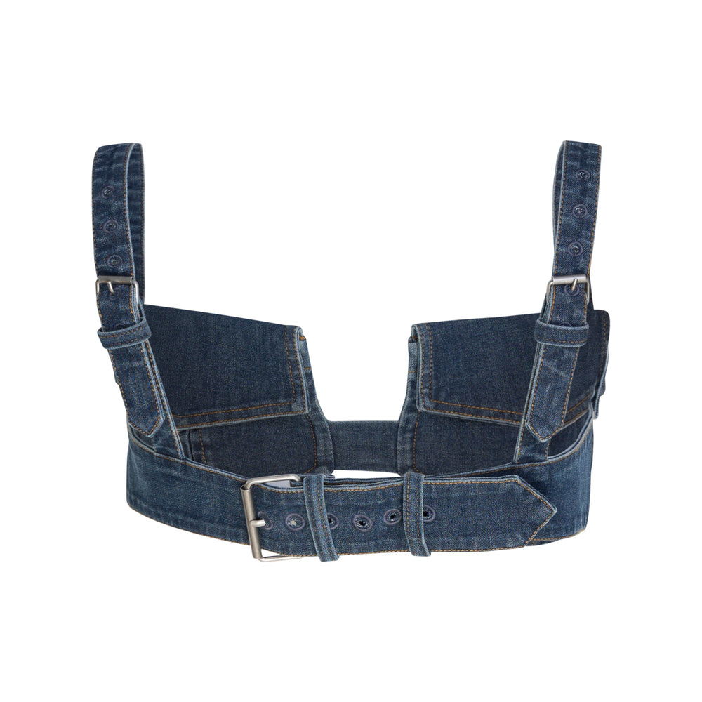 
                  
                    Pocket Denim Bikini Top
                  
                