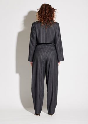 Samantha Crop Tie Blazer