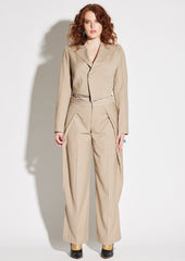 Satin Waistband Pinstripe Pant