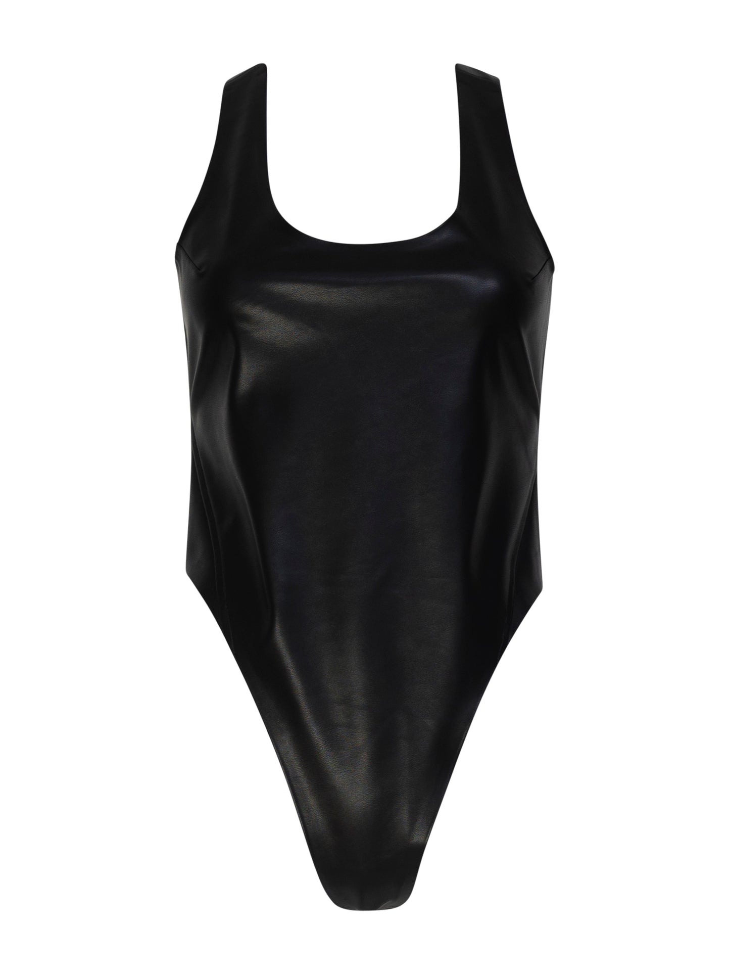 Scoop Neck Criss Cross Bodysuit Top/Swimsuit