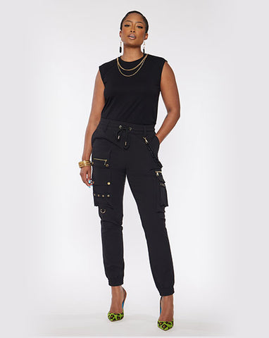Sleeveless Round Neck Necklace T-Shirt