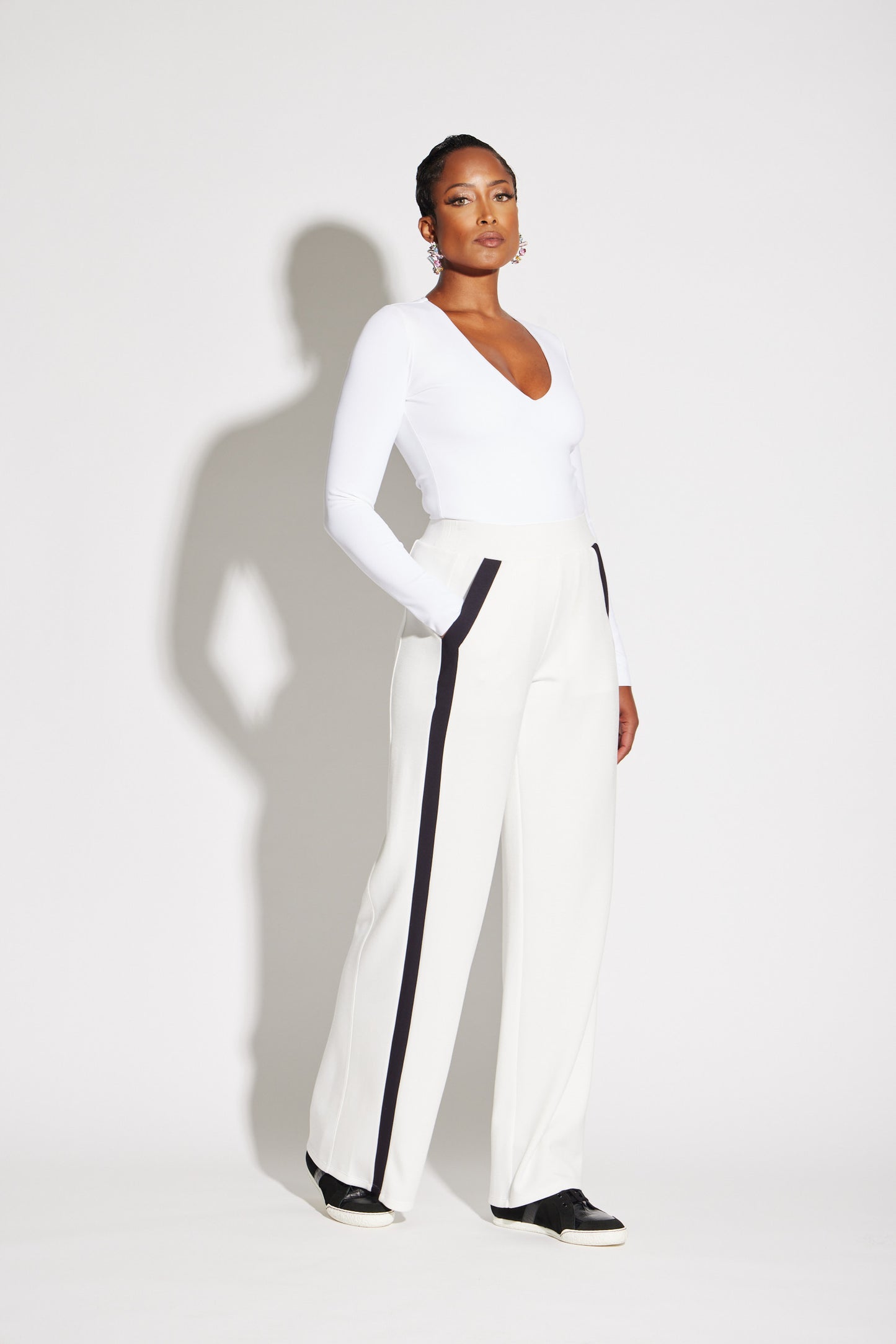 Striped Track Pant White/Black