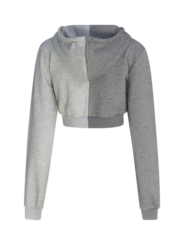 Two Tone Crop Hoodie